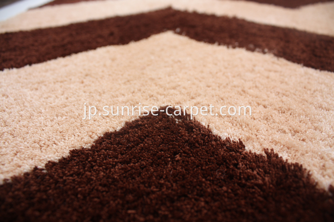 Microfiber Rug with Design Brown color